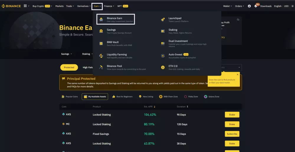 Ako začať stakovat na Binance