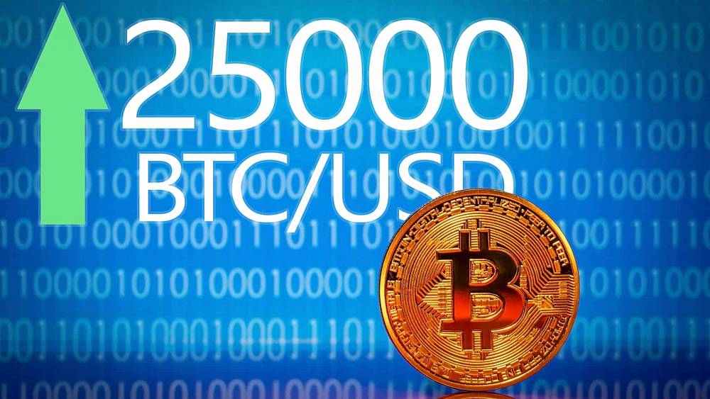 Bitcoin dosiahol 25 000 dolárov po 9 týždňoch.