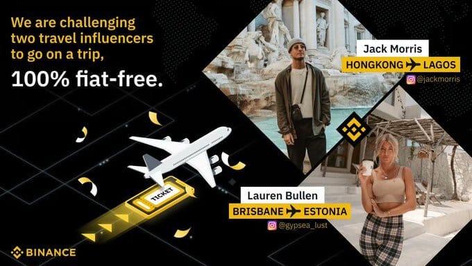 Binance travel akcia