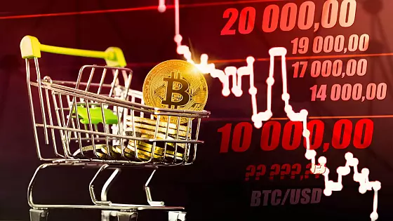 Bitcoin klesne na 9 000 dolárov