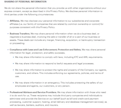 ConsenSys použitie osobných údajov