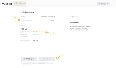 Pridanie bankovej karty