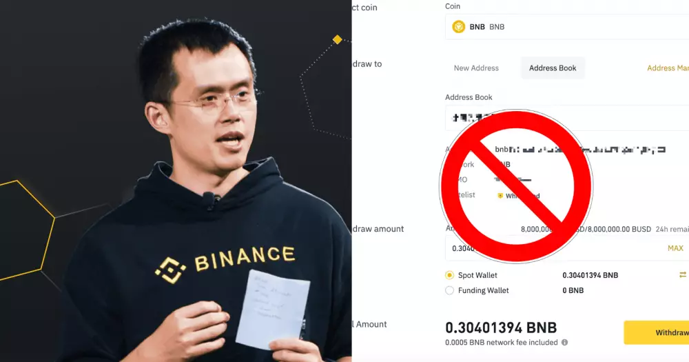 Riaditeľ burzy Binance oznámil zastavenie výberov