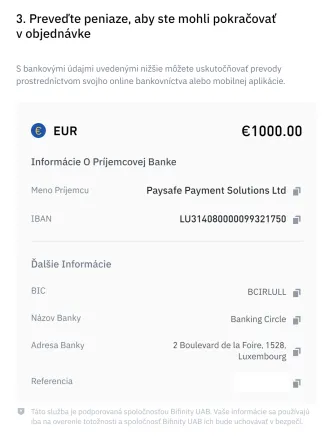 Vklad na účet burzy