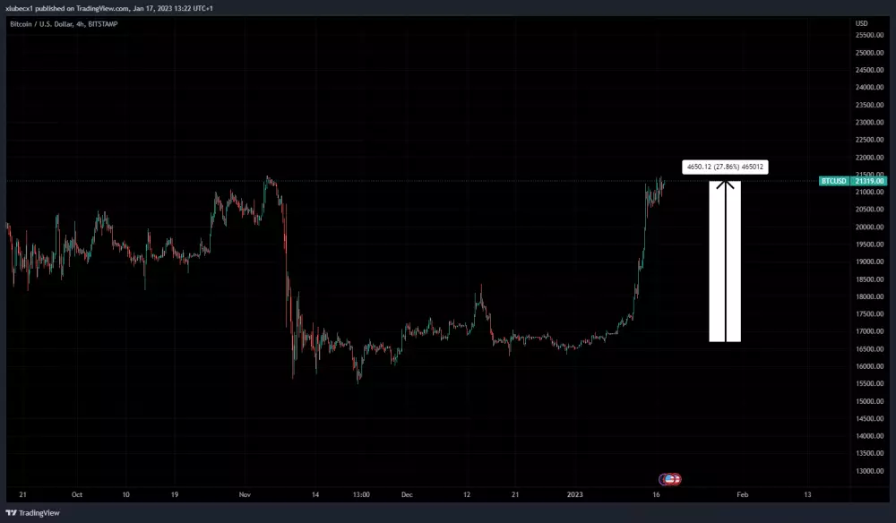 Bitcoin tento rok vyrástol na 21 000 dolárov