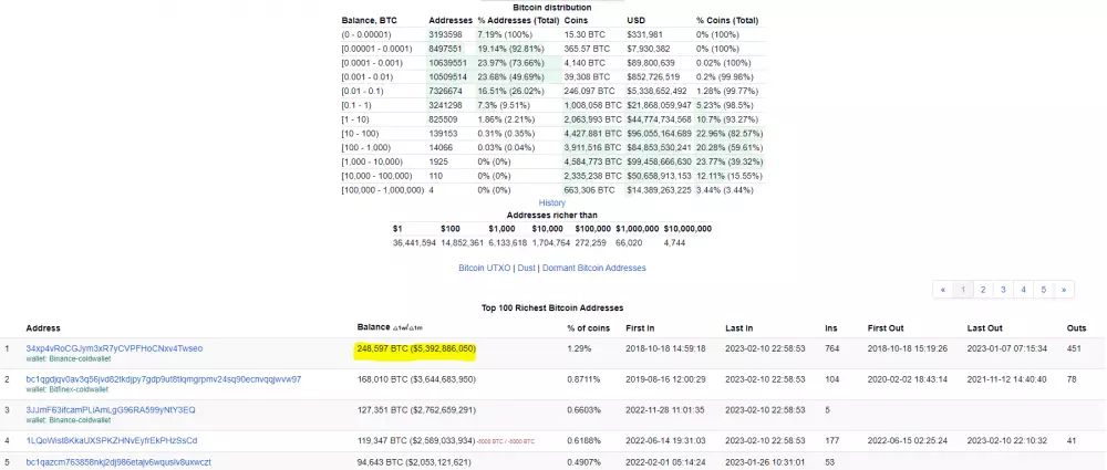 Bitcoin: najväčšie peňaženky na svete