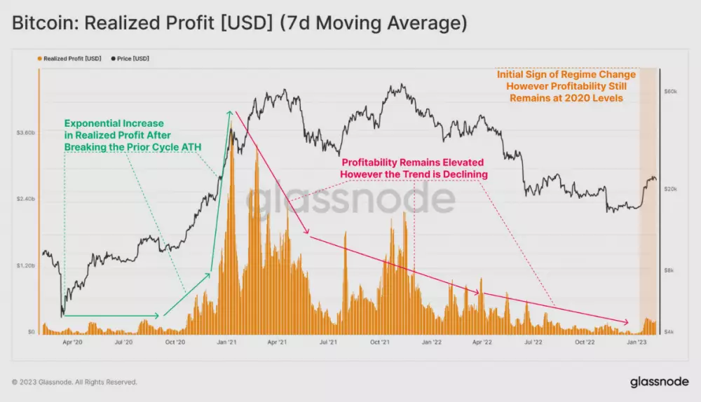 Bitcoin: realizované profity z januára