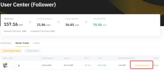 Zvýšenie vkladu v Bybit copy tradingu