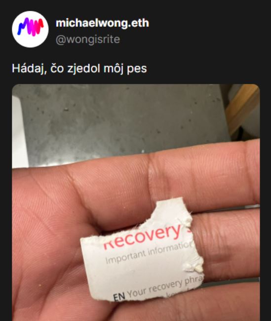 recovery seed stratený ledger