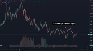 Zníženie produkcie ropy.