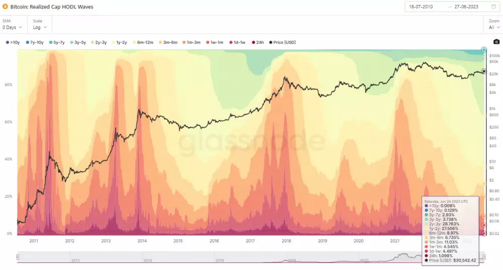 Bitcoin: rozdelenie držiteľov.