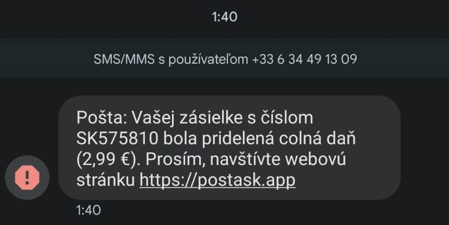 Podvodná sms