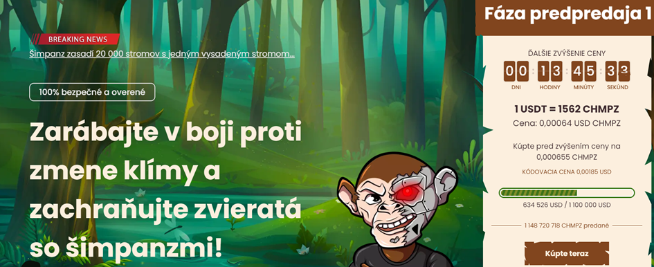 Predpredaj projektu Chimpzee