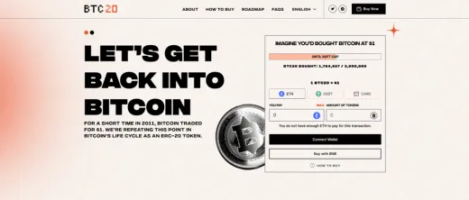 BTC20 predpredaj pokračuje