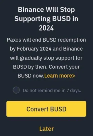 Binance stopne podporu pre BUSD