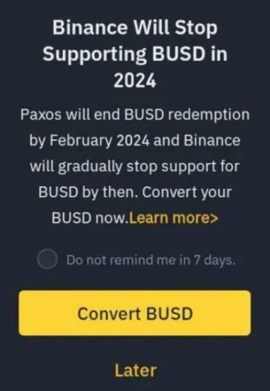 Binance stopne podporu pre BUSD