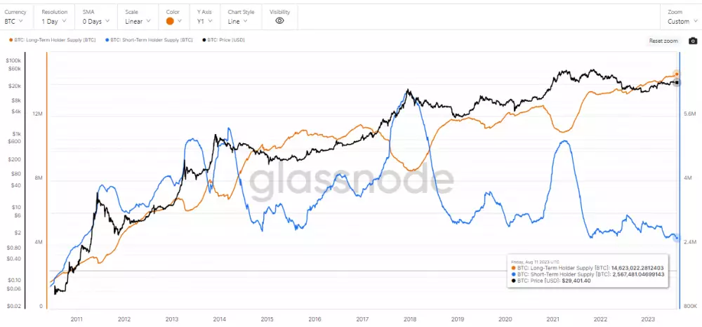 Bitcoin: dlhodobí verzus krátkodobí držitelia