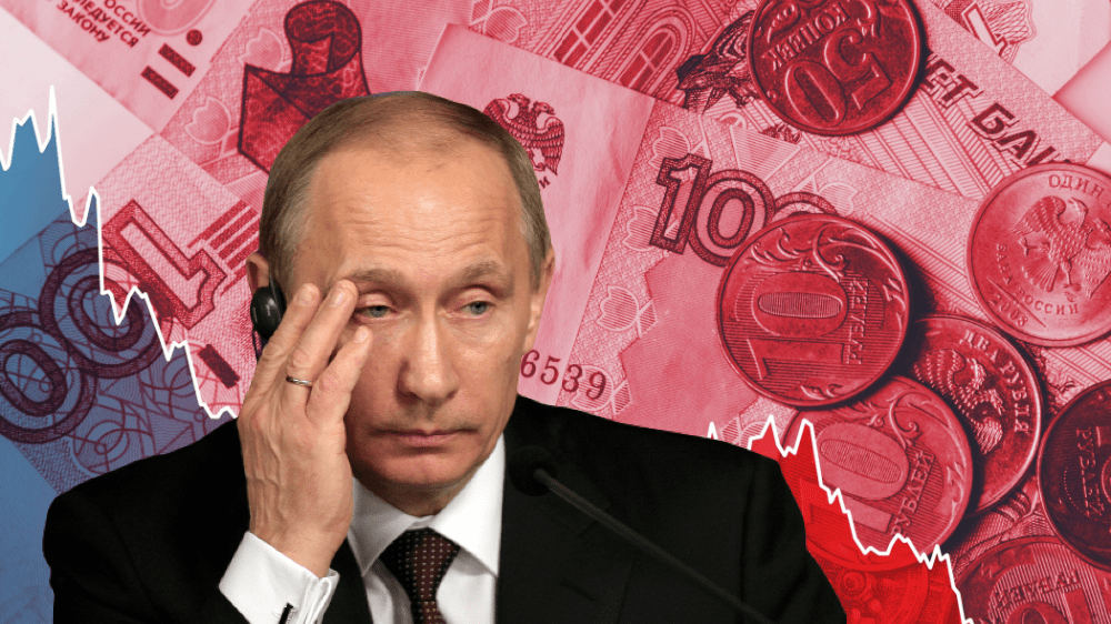 Ruský rubeľ padá