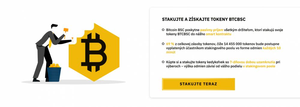 Staking na projekte Bitcoin BSC