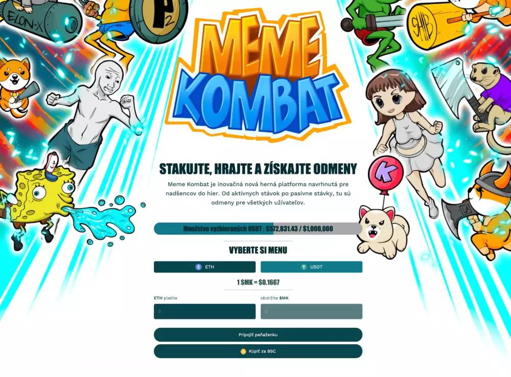 Meme Kombat kombinuje meme, hry a staking
