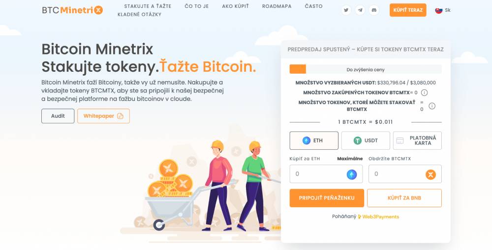 Predstavenie projektu Bitcoin Minetrix