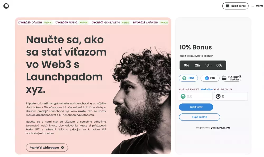 Launchpad XYZ spustil predpredaj svojho tokenu