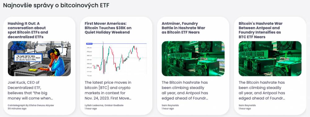 Najnovšie správy o bitcoinových ETF