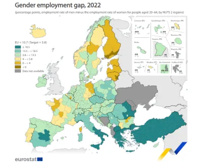 Rozdiely v zamestnanosti podľa pohlavia
