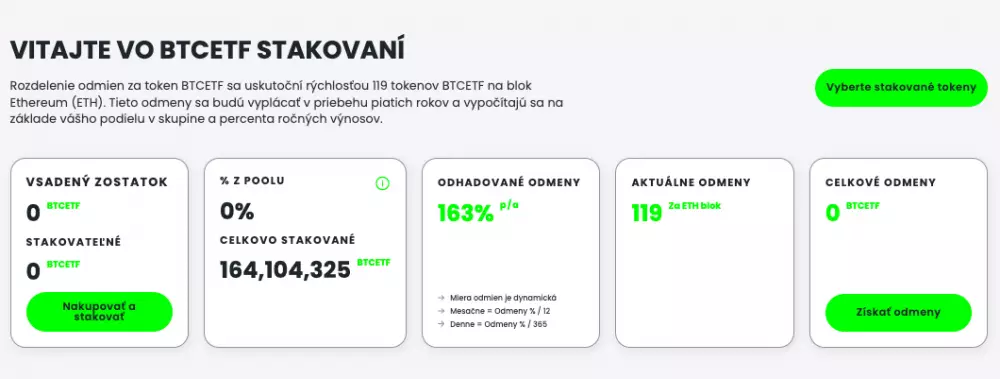 Stakovanie tohto tokenu poskytne viacero výhod