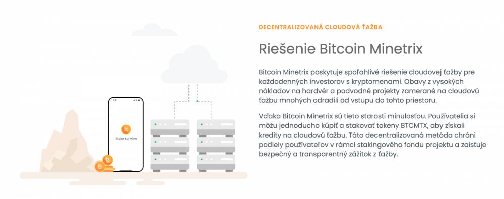 Bitcoin Minetrix prináša spoľahlivú cloudovú ťažbu