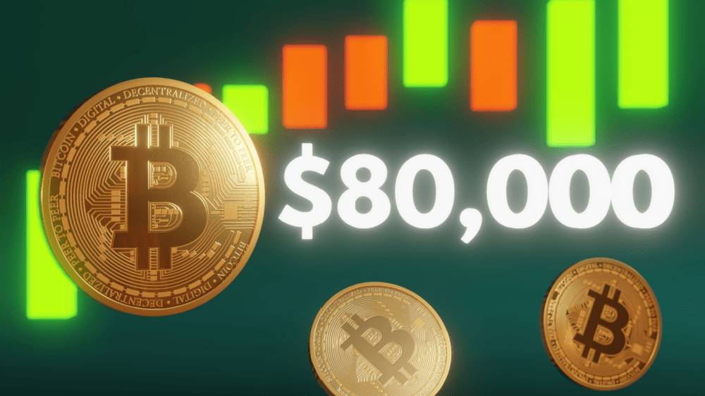 Bitcoin smeruje až na 80 000 dolárov