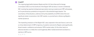 ChatGPT predpovedá budúcnosť XRP