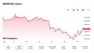 Pohľad na vývoj ceny Bonk