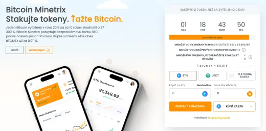 Bitcoin Minetrix je pútavý projekt