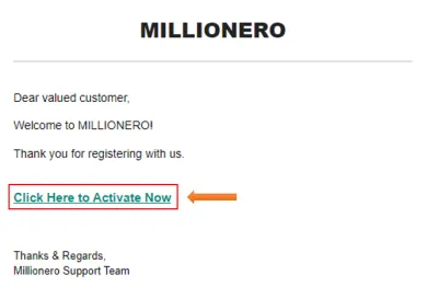 Aktivácia účtu cez email