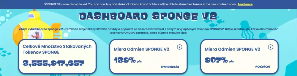 Informácie o kryptomene Sponge