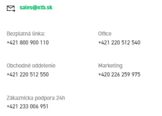 Kontakt na XTB