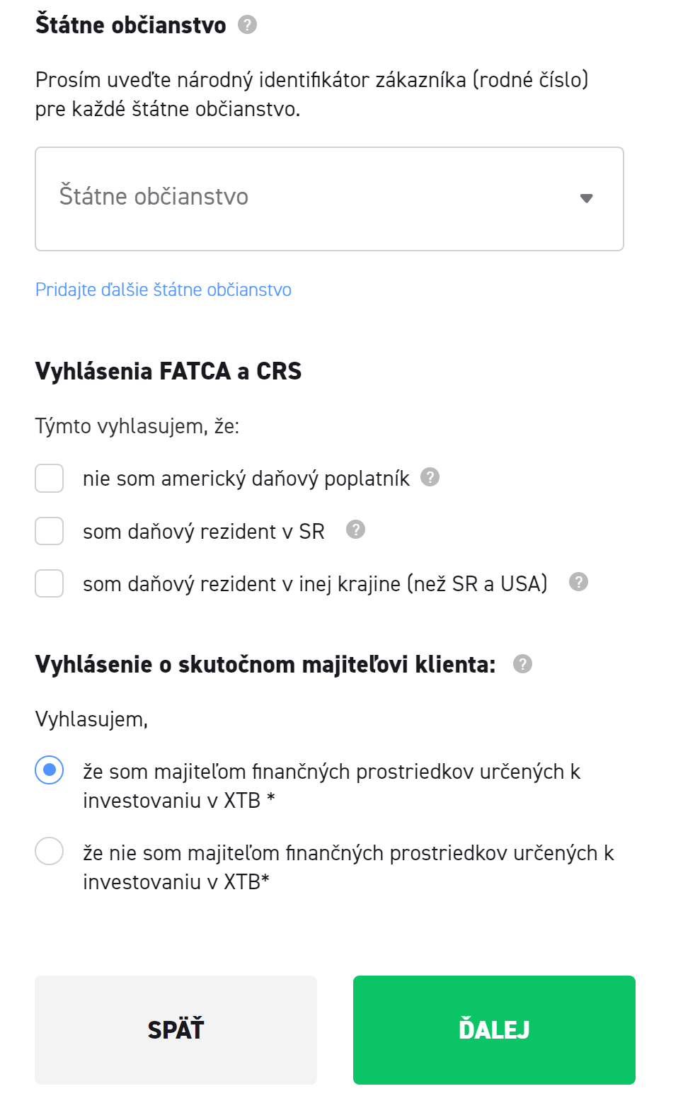 Vyplnenie dotazníku o nás o občianstve