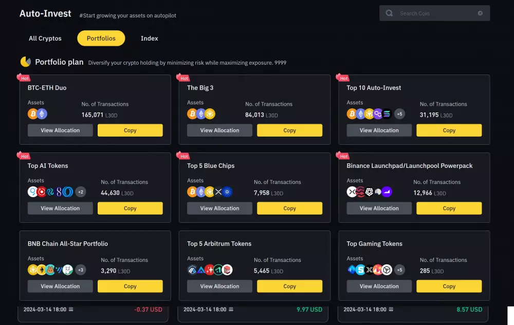 Rôzne portfólia pre automatické investovanie