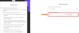 Výber dokladu totožnosti