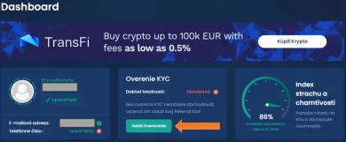 Začať overovanie KYC