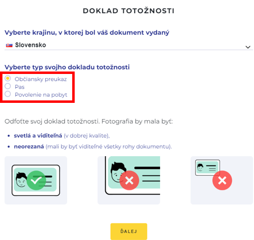 Doklad totožnosti