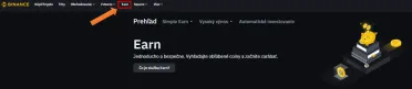 Earn od Binance