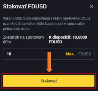 Suma stakingu