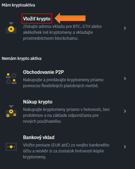 Vložiť krypto