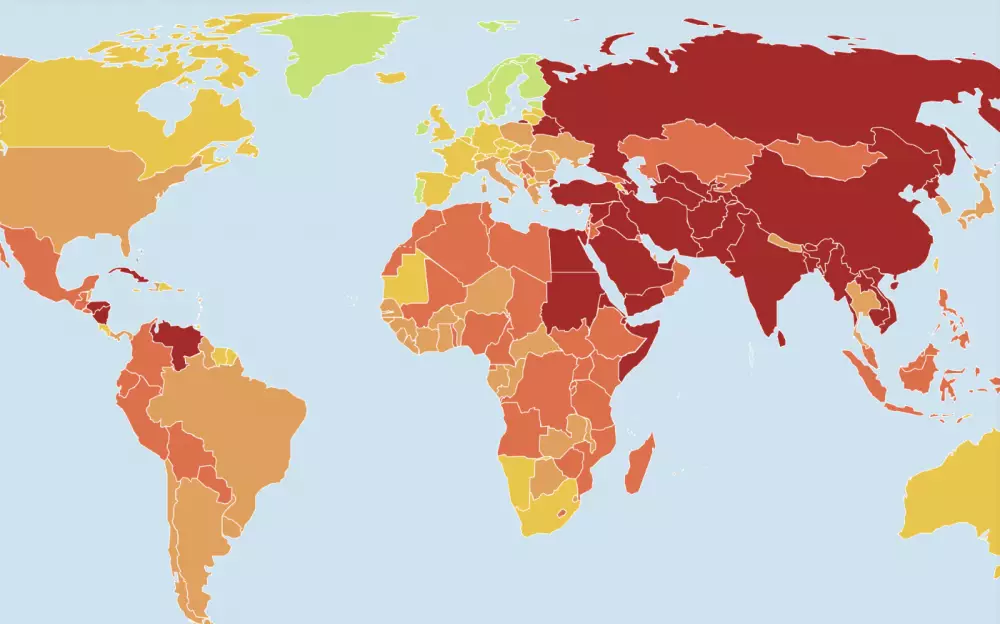 Mapa slobody tlače