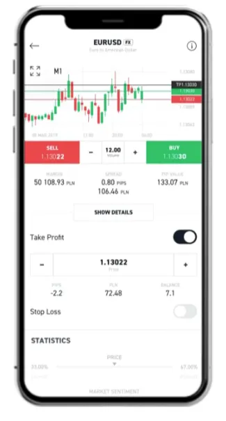 Mobilná aplikácia XTB