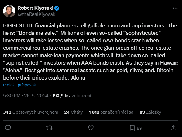 Robert Kiyosaki o financiách