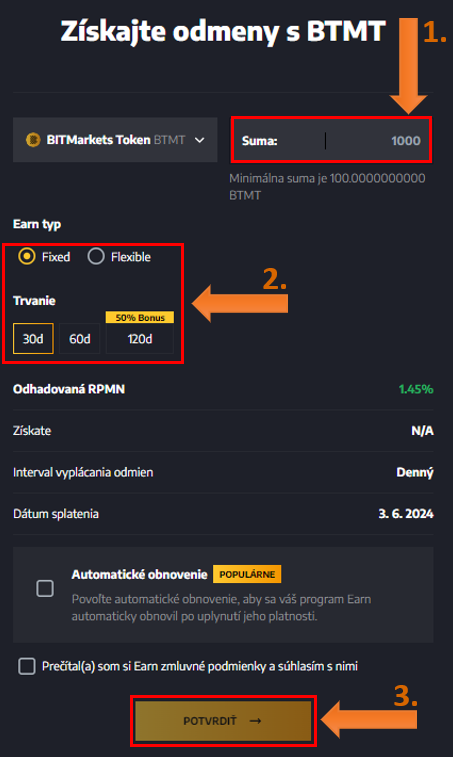 Staking BTMT