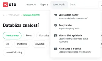 XTB vzdelávanie